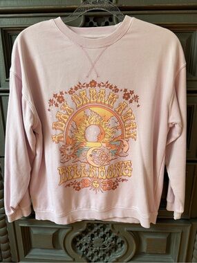 Billabong Soft Pink Retro Sun & Moon Crewneck